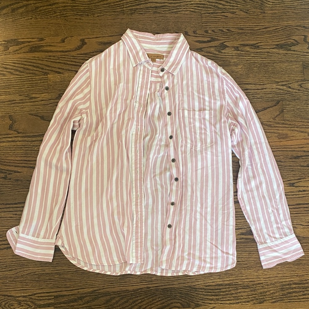 Jach’s Girlfriend Women’s Striped Button Down Shirt Top S
